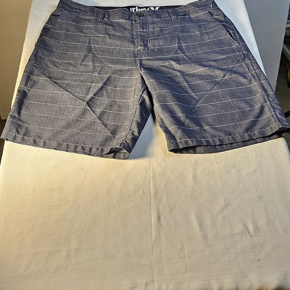 Hurley Men's Blue Striped Shorts